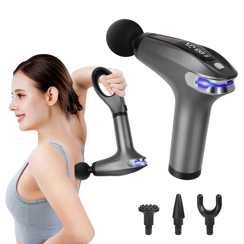 “Pistolet de Massage Musculaire – 4 Têtes Interchangeables